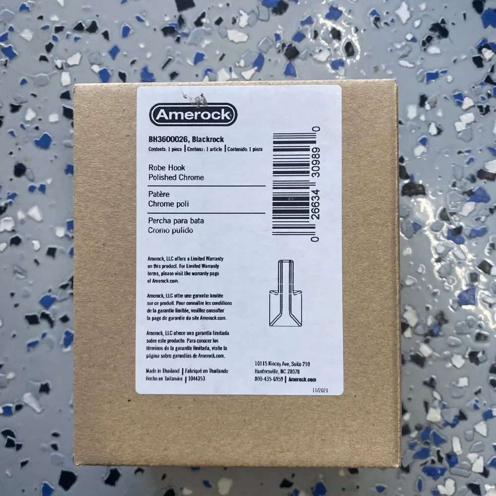 Amerock BH36000 Blackrock Single Robe Hook‎ Polish Chrome New